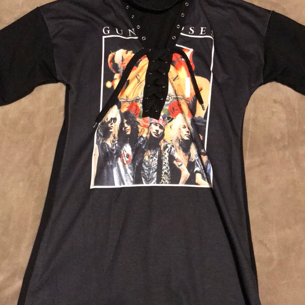 Guns and Roses lace down T-shirt
